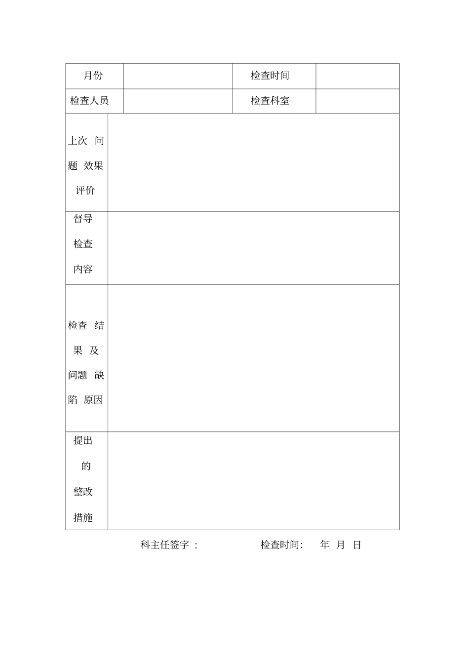 医疗质量与安全督导检查记录_第2页