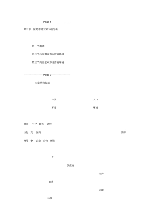 医药场营销环境分析