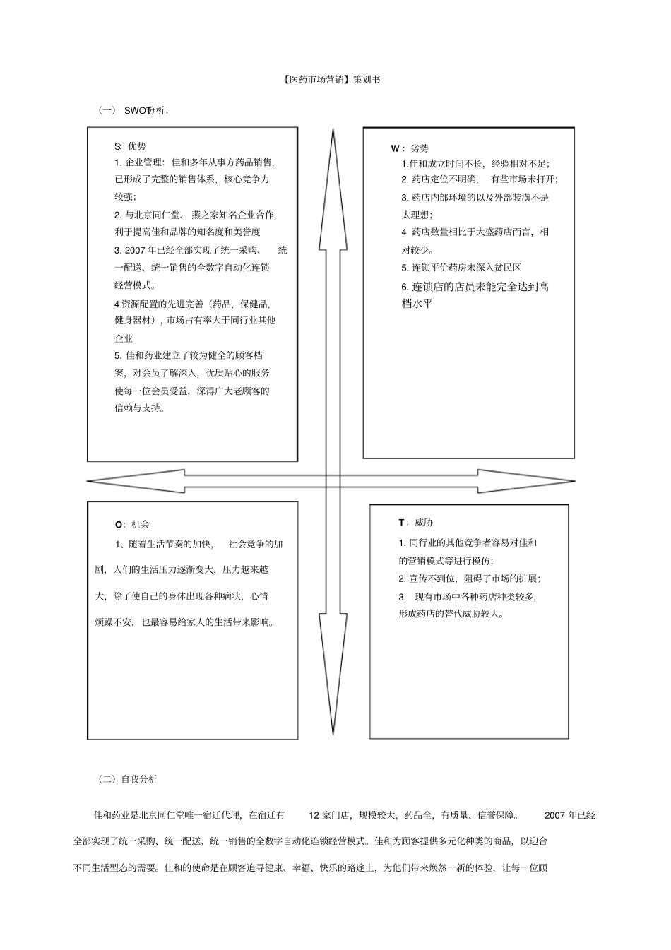 医药场营销计划书_第1页