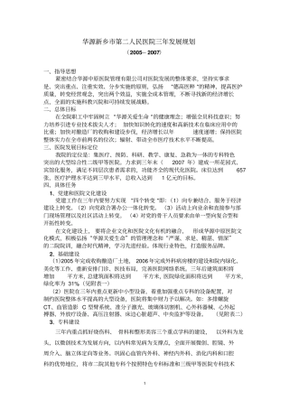 医院三年版规划