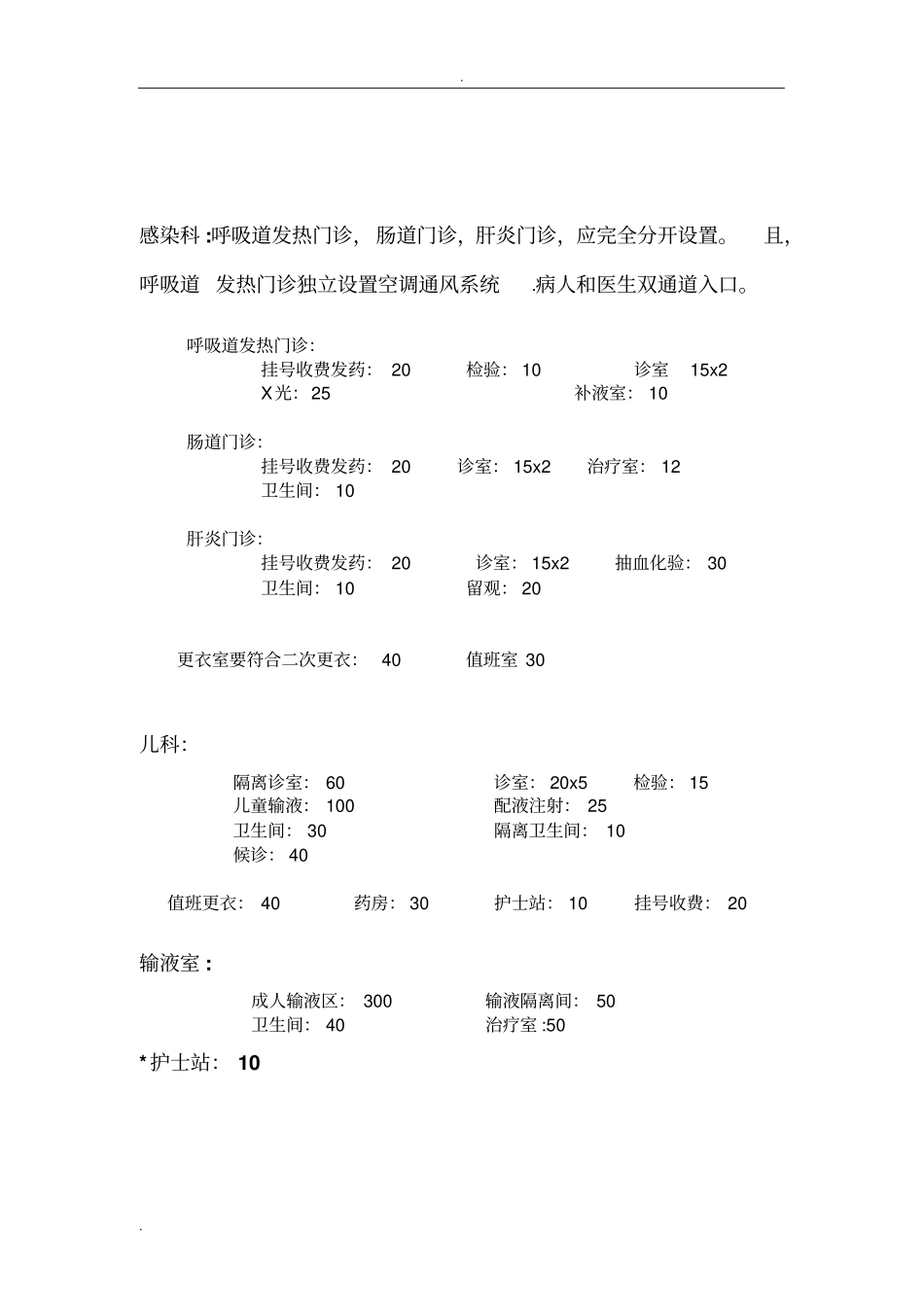 医院功能面积整理_第3页