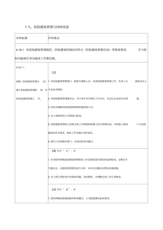 医院感染管理与持续改进