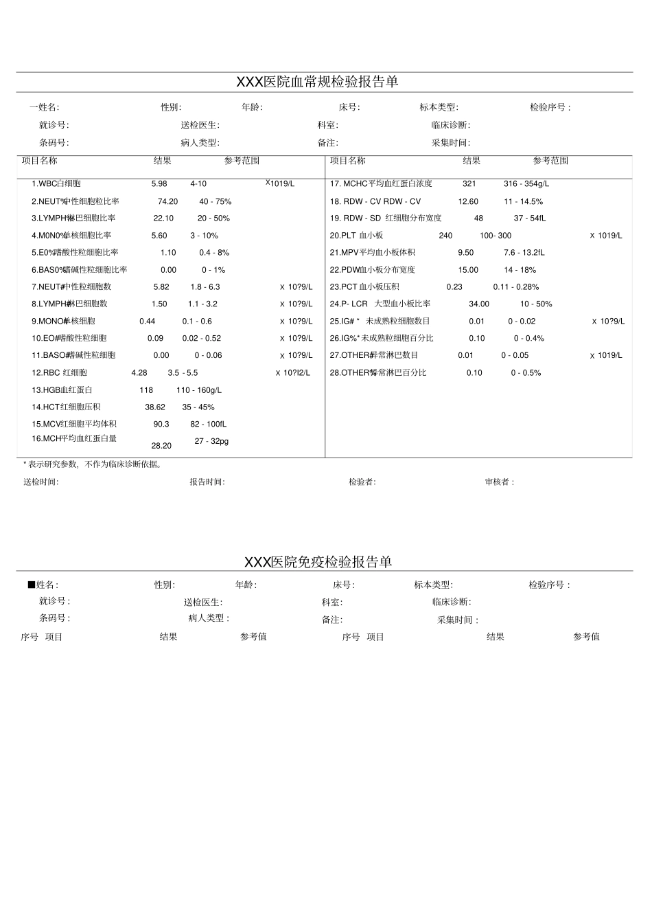 医院检验报告单_第1页