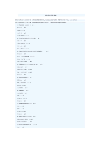 医院焦虑抑郁量表