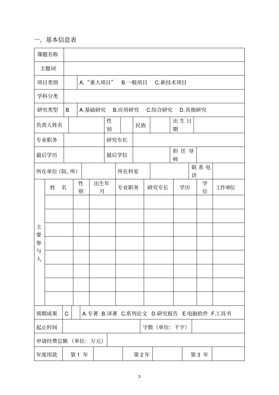 医院科研项目申报表_第3页