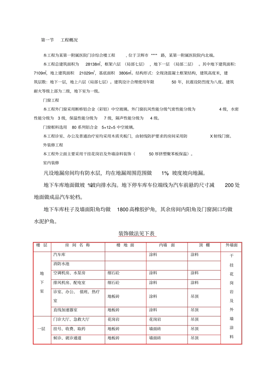 医院门诊综合楼装修工程施工方案资料_第2页