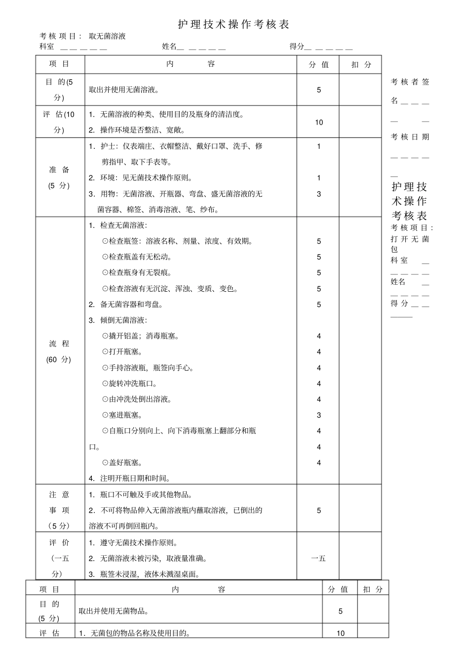 医院集团护理技术操作考核表_第2页