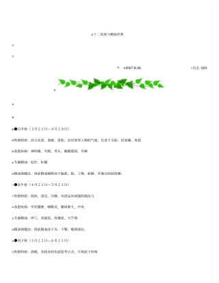 十二星座与精油芳香