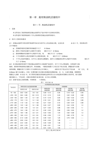 十二船用柴油机活塞校中