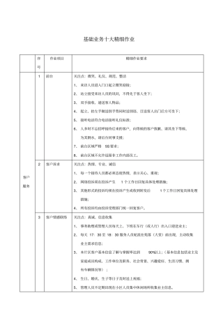 十大精细作业法讲述讲解
