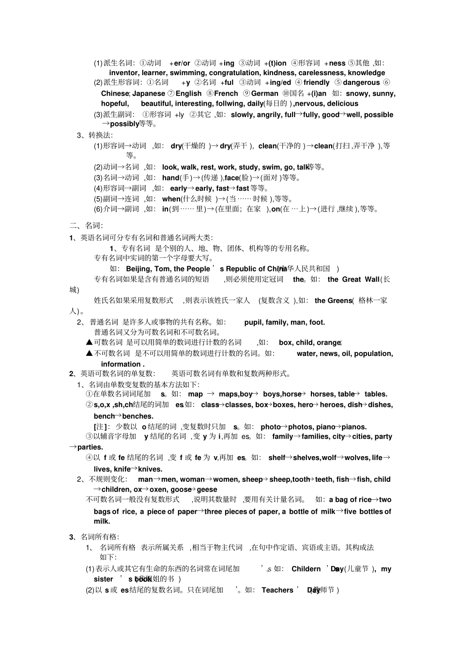 升学备考-高中英语语法学习提纲_第2页