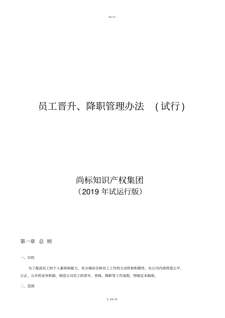 升降职管理制度_第1页