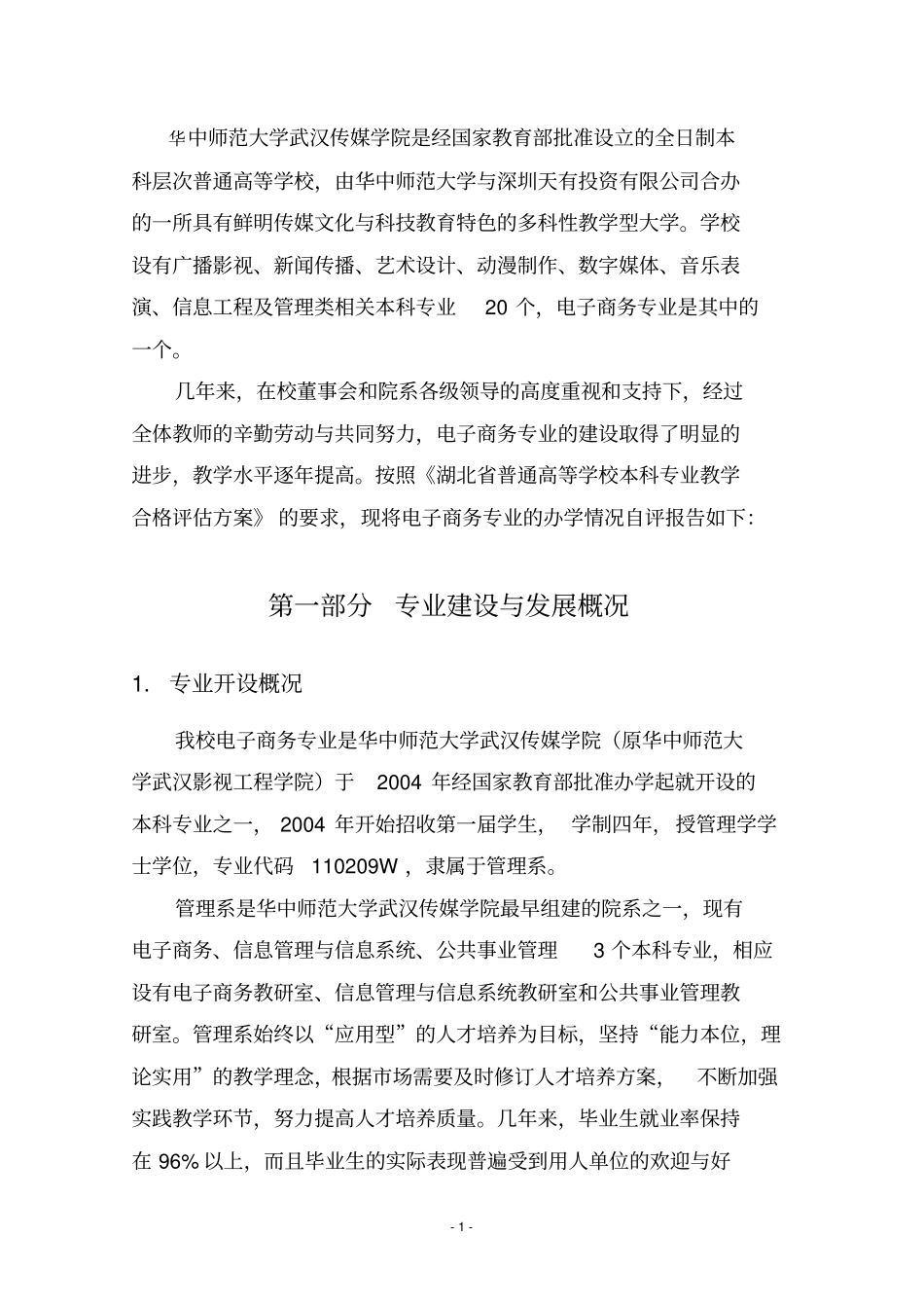 华中师范大学武汉传媒学院电子商务专业自评报告-华中_第3页
