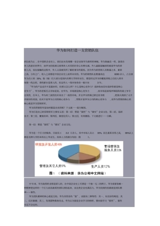 华为怎样打造一支营销队伍