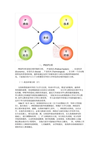 华侨大学的PEST分析修改版讲解学习