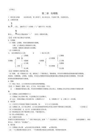 华师大版初中数学知识点总结