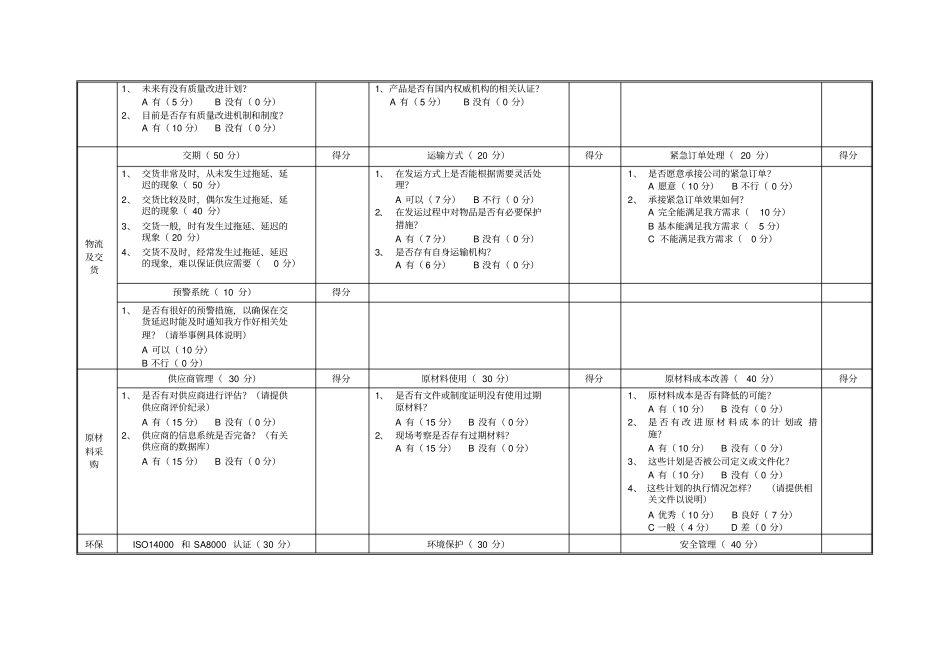 华硕供应商评价表华硕填写_第3页