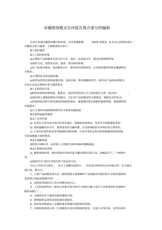 卓越绩效模式自评报告8