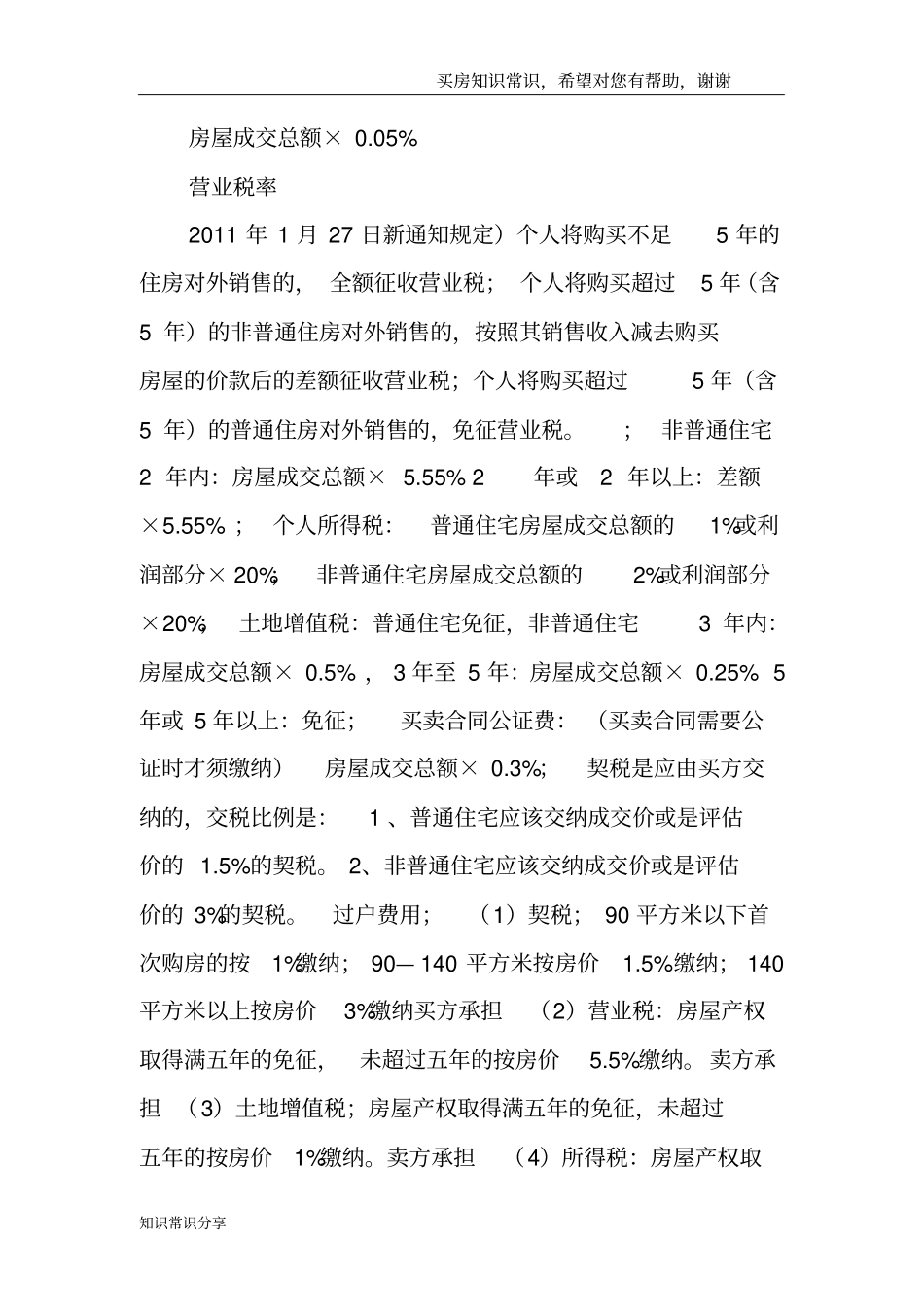 卖房交税详单二手房交易税费有哪些_第3页