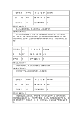 南京大学商学院研究生导师简介