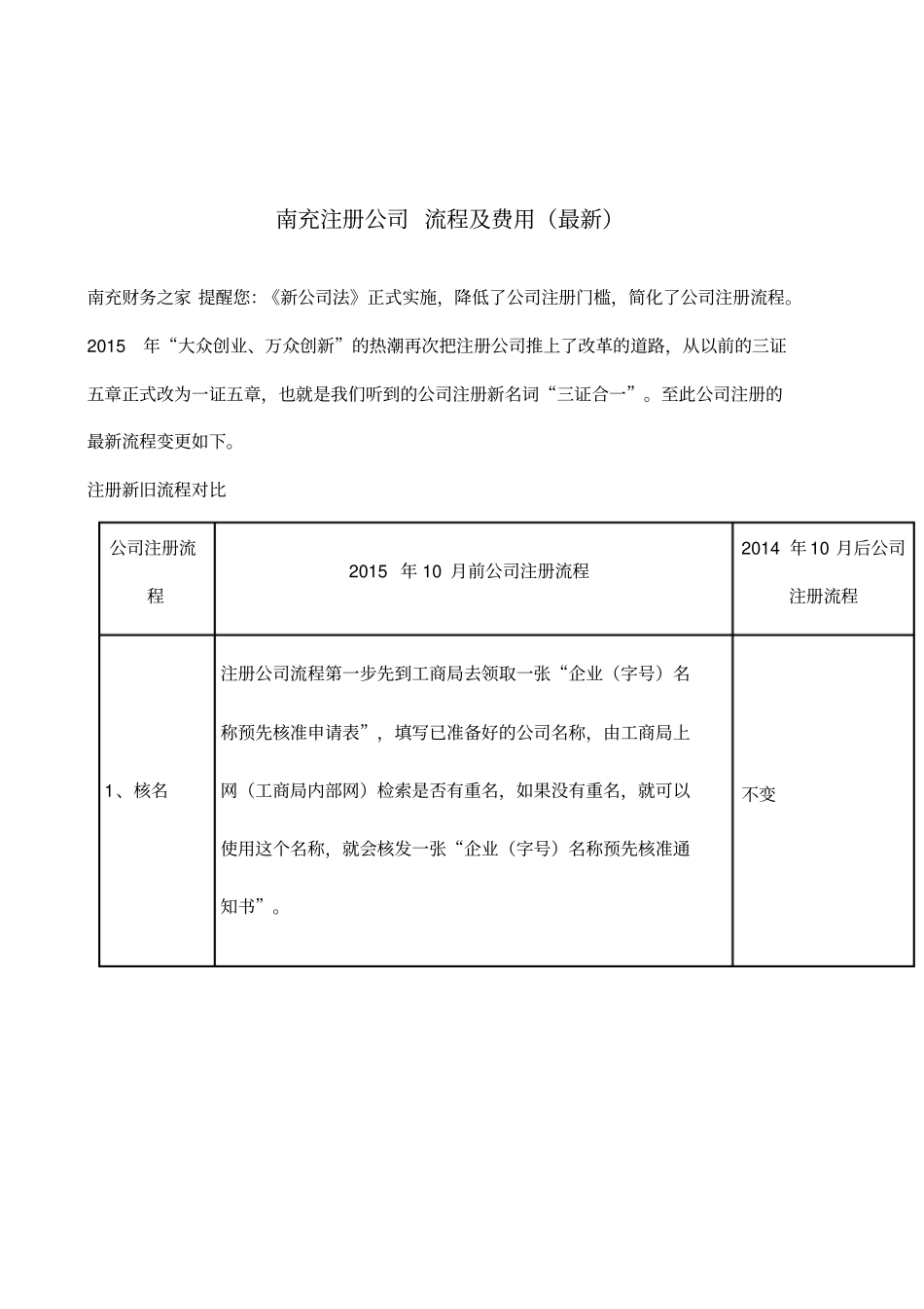 南充注册公司流程及费用最新_第2页