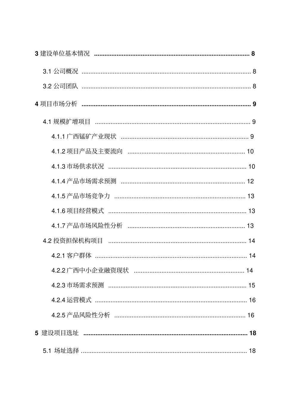 南宁XX有限责任公司锰矿贸易投资项目可行性研究报告_第2页
