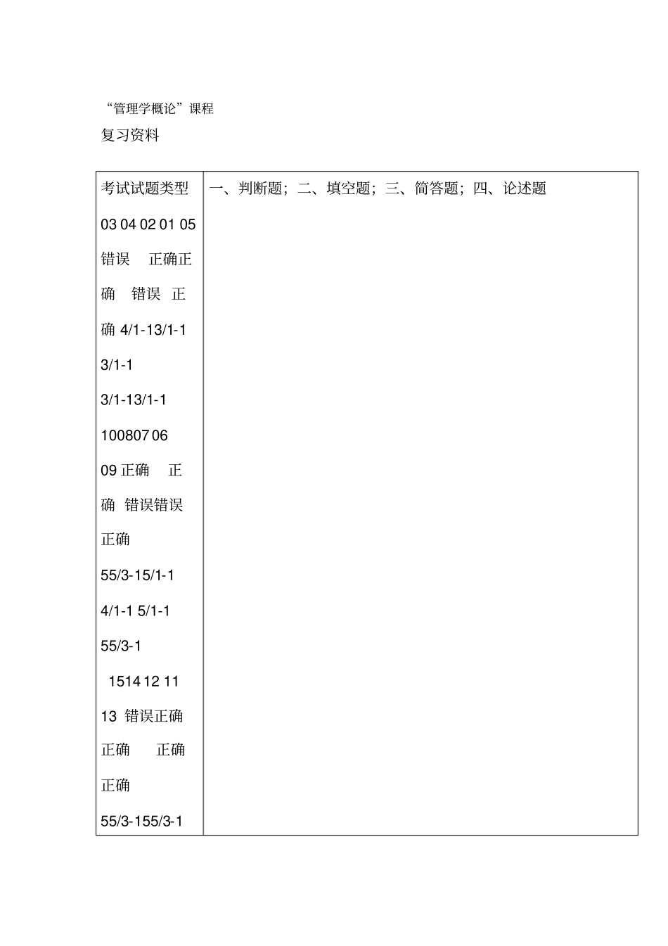 南开大学管理学概论含复习资料_第1页