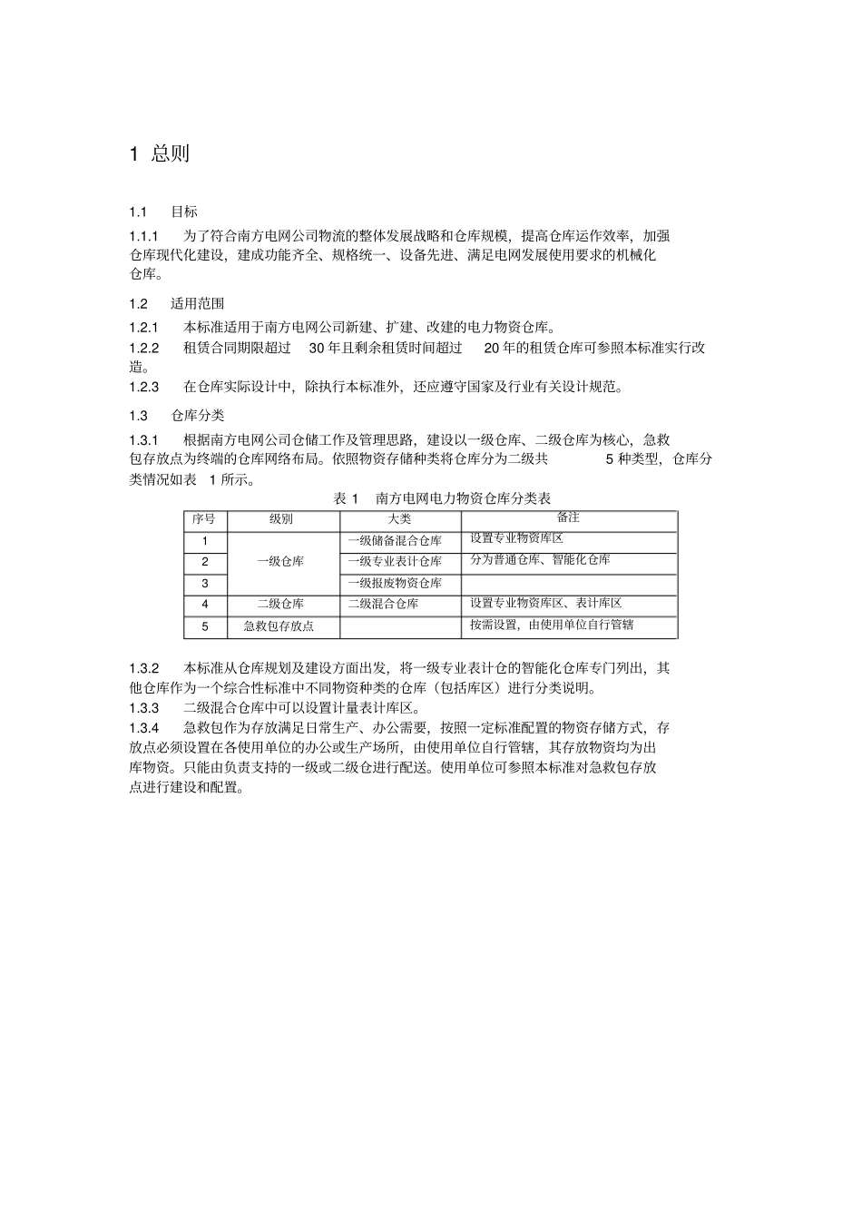南方电网公司仓库建设和配置标准建设要点_第2页