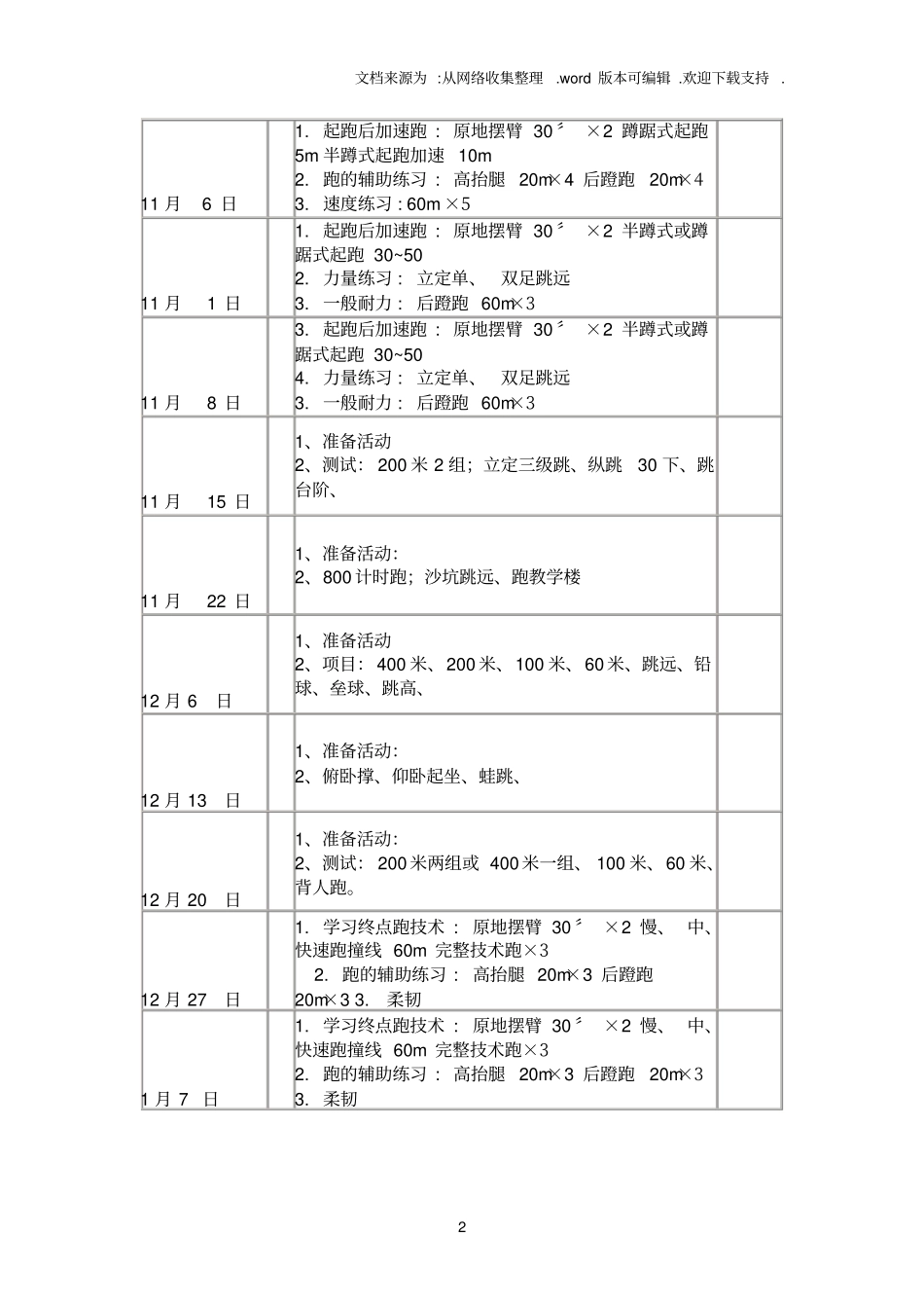 南星小学田径社团活动计划_第2页