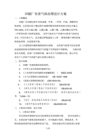 印刷厂VOCs有害气体治理技术方案