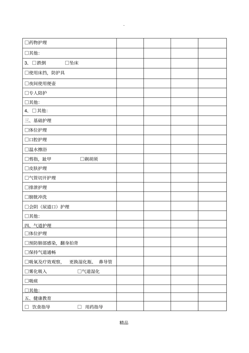 危重病人护理计划单09840_第2页