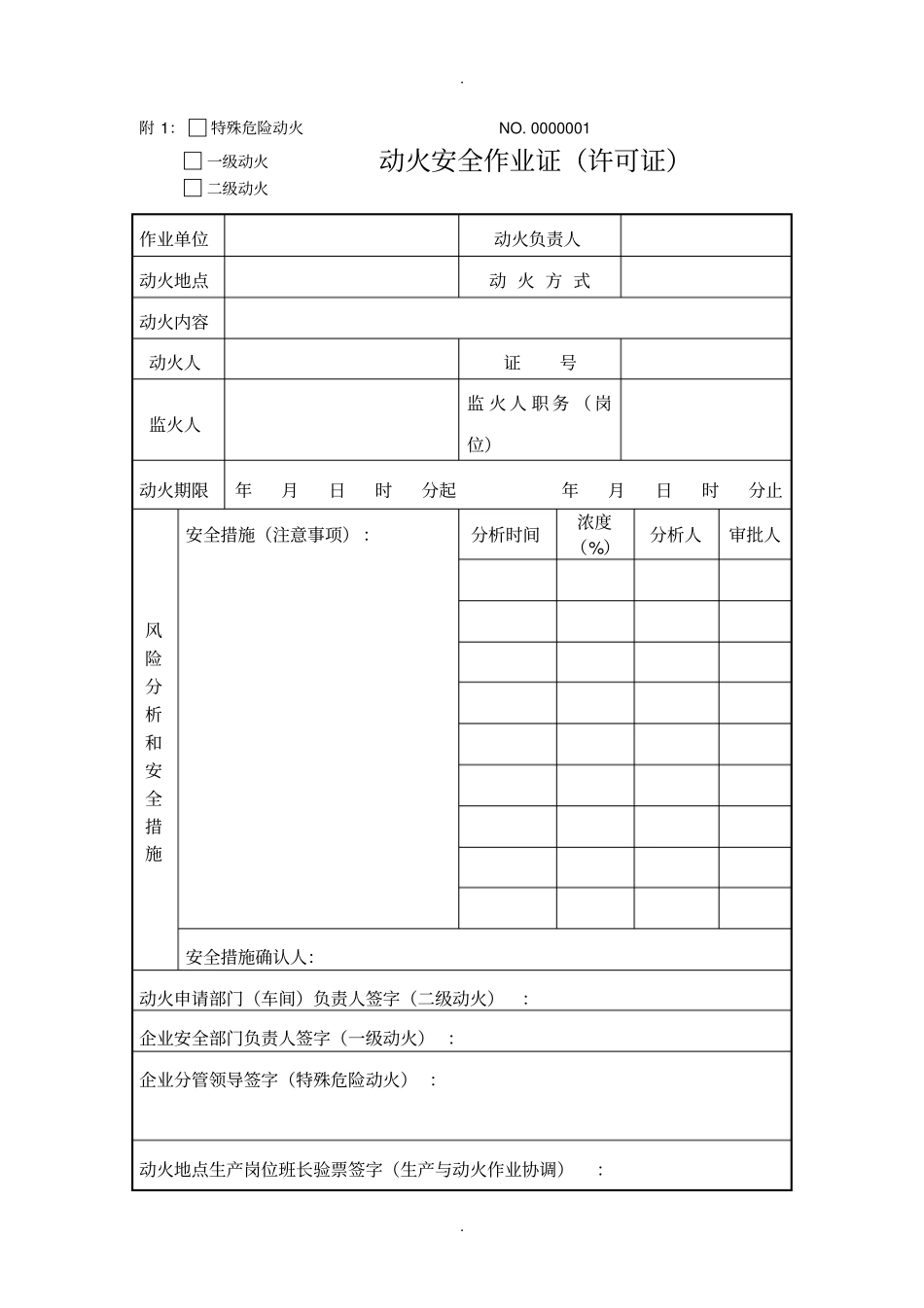 危险作业许可证AQ标准汇总_第1页