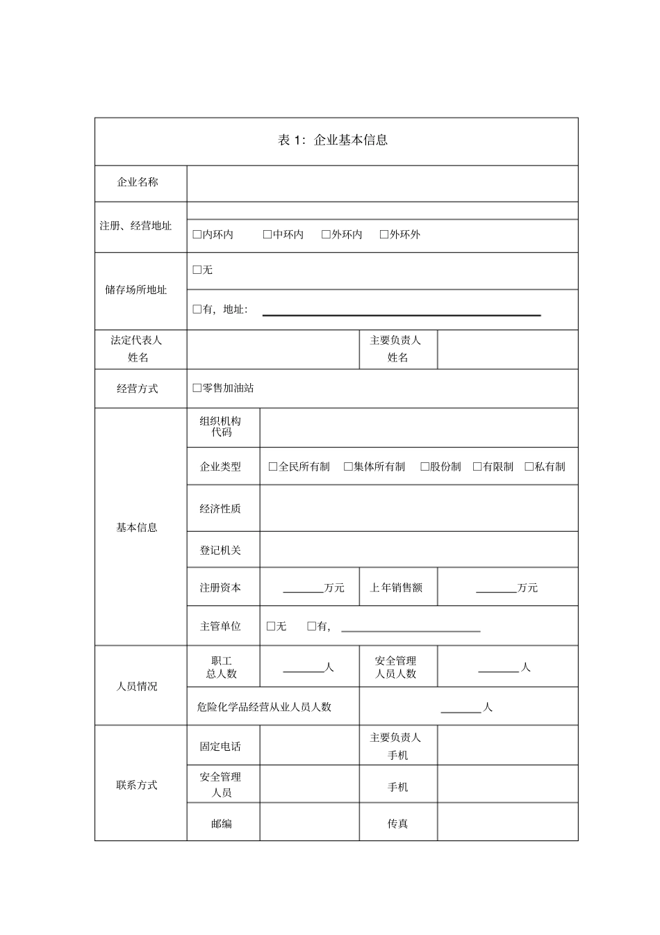 危险化学品经营许可证申请书经营加油站_第2页
