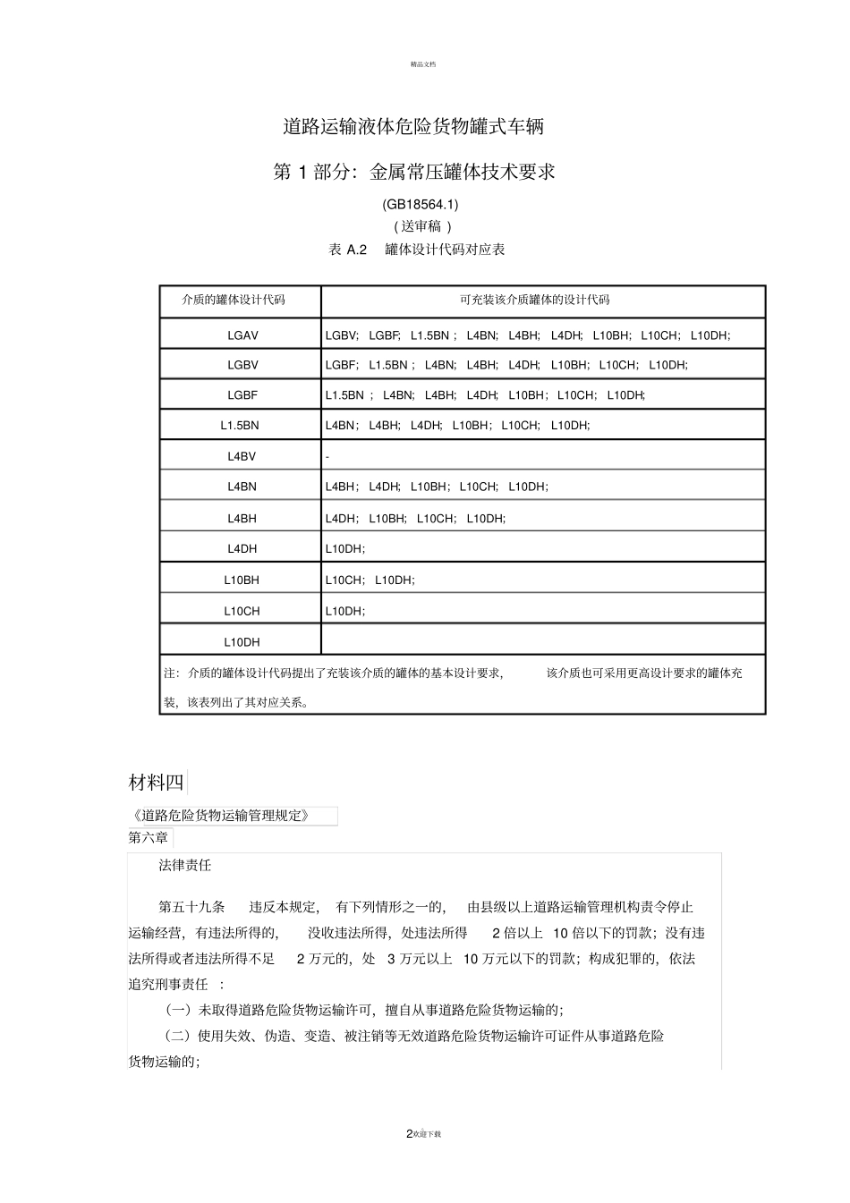 危险品道路运输一车一品材料汇总_第2页