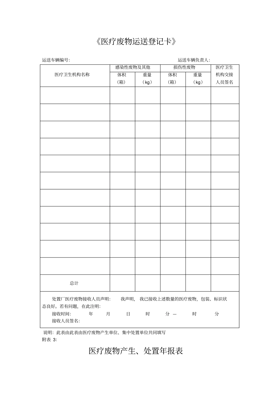 危险废物转移联单医疗废物专用_第2页