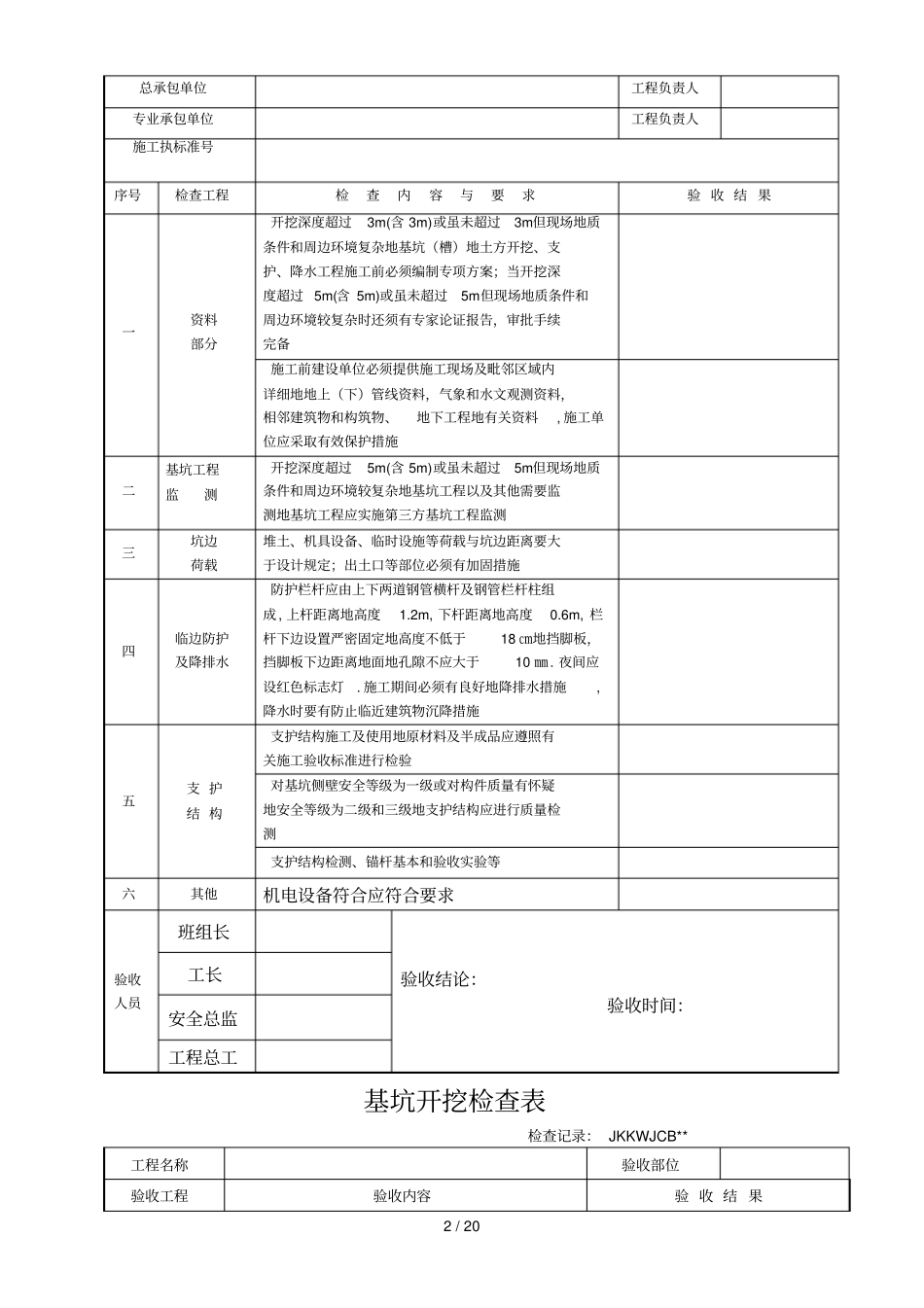 危险性较大工程验收表危大工程_第2页