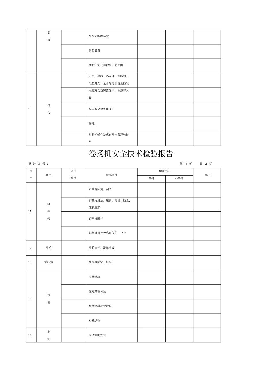 卷扬机安全技术检验报告_第3页