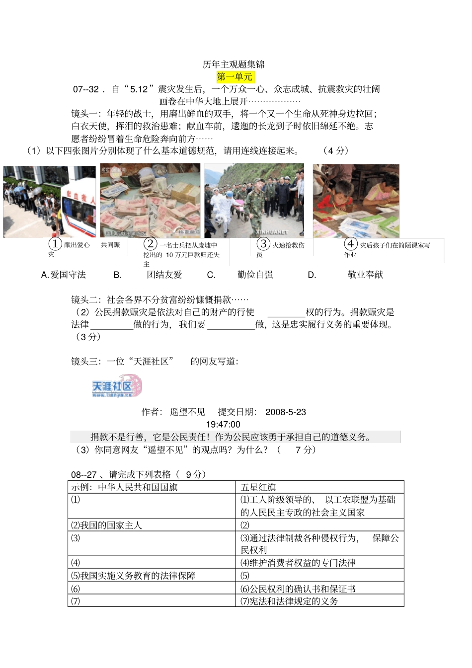 历年主观题集锦_第2页