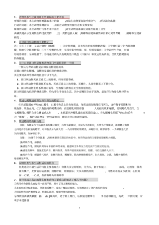 历年动物考试题分析