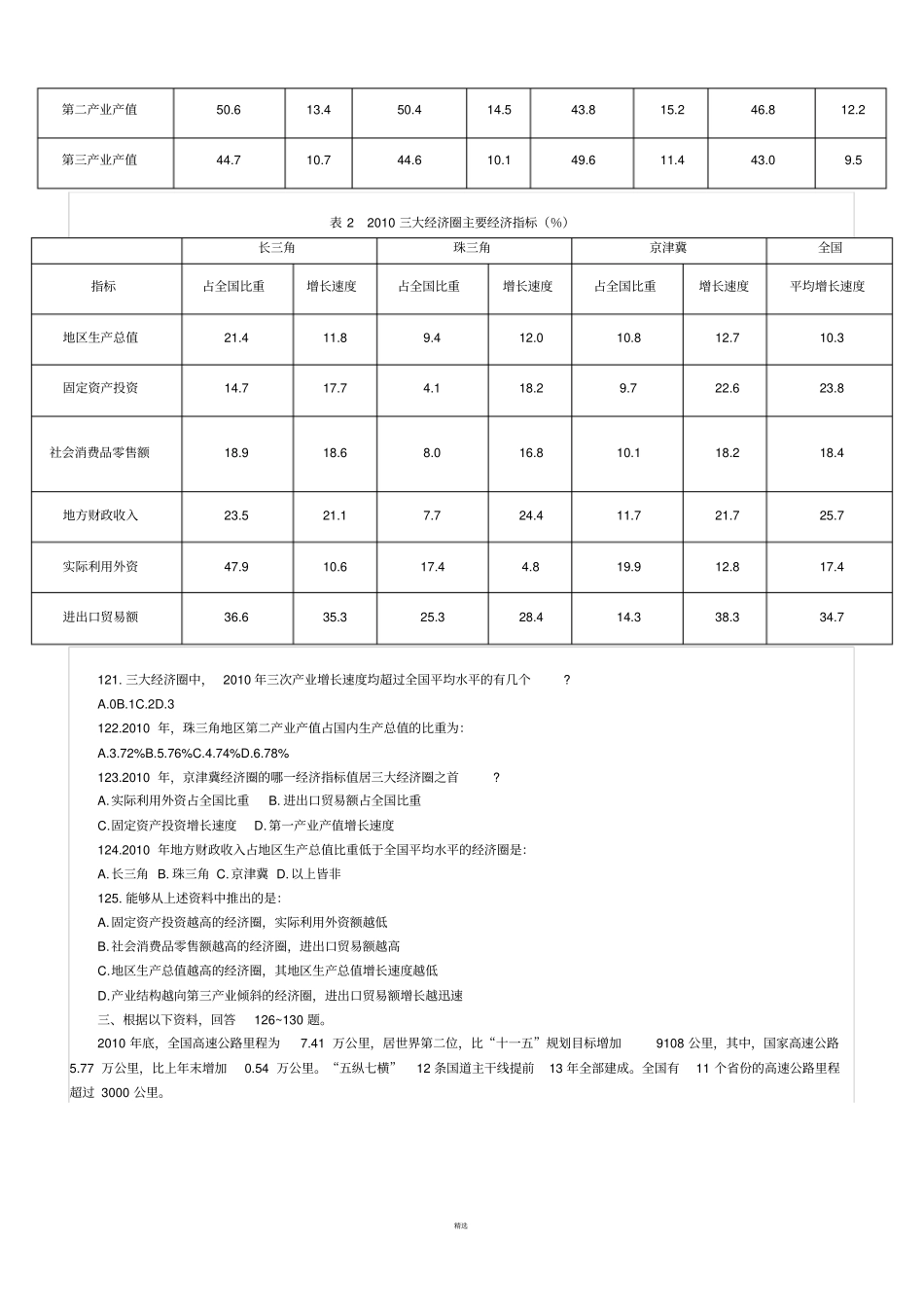 历年国考资料分析真题_第2页