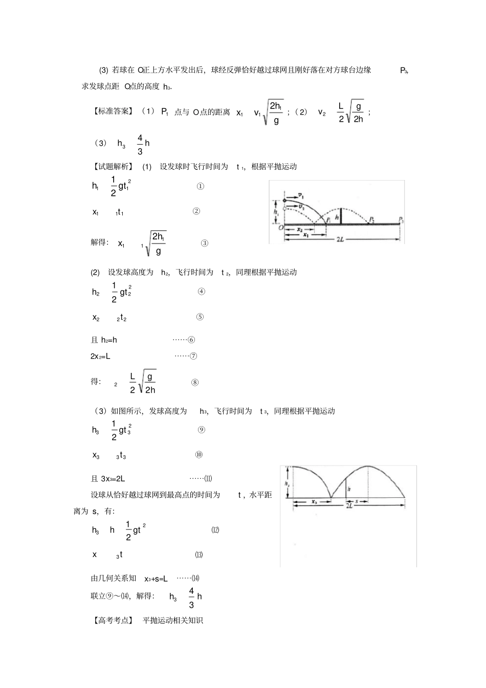 历年高考试题分类汇编之曲线运动_第2页
