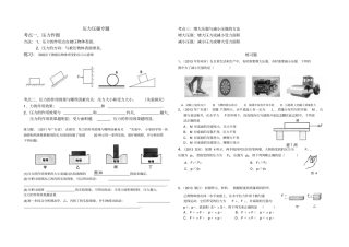 压力、压强考点版大班讲解