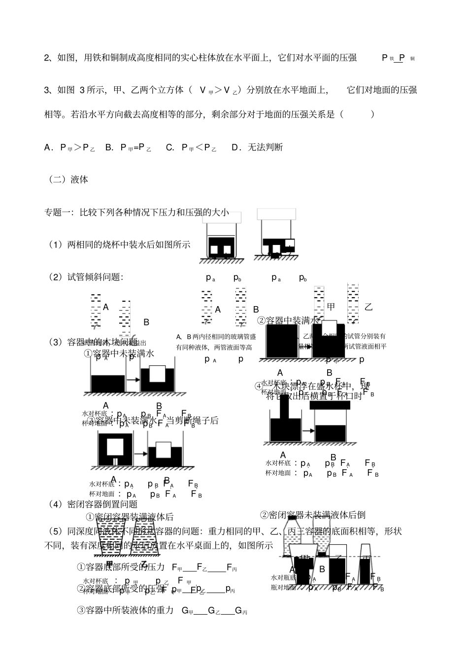 压力及压强大小的比较_第2页
