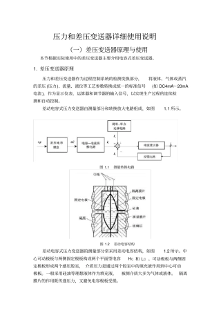 压力和差压变送器详细使用说明