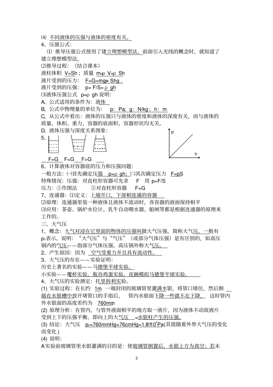 压强知识点归纳_第2页