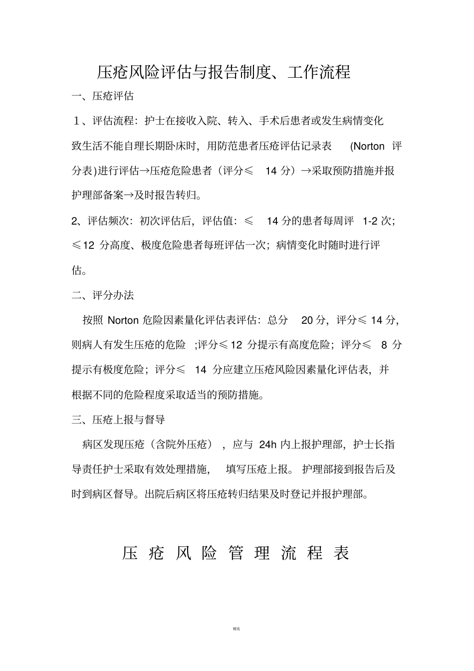 压疮风险评价、报告与流程_第1页