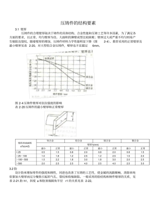 压铸件的结构要素