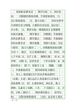 原始的农耕生活