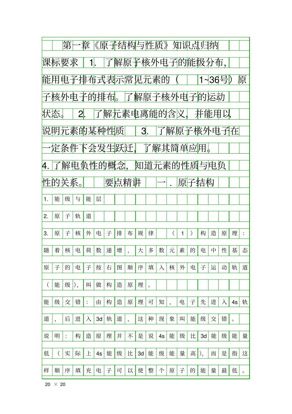 原子结构与性质知识点归纳_第1页