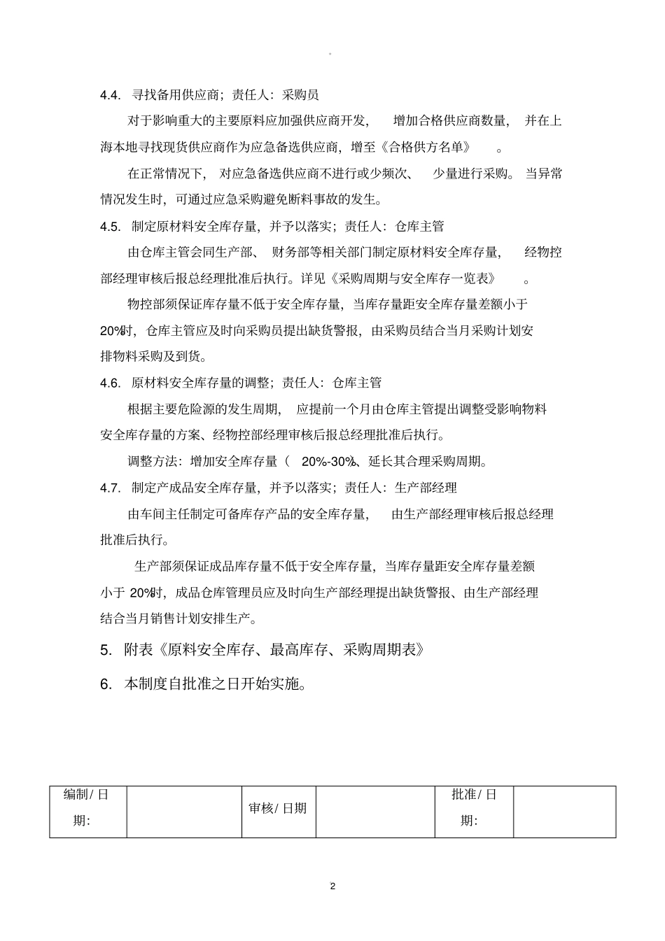 原材料采购应急预案制度_第2页